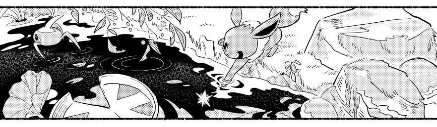 5.苔むした岩 旅の4日間のうちのひととき。その後。 ※グロテスクではありませんが野生ポケモンの死と捕食の描写があります